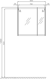 Акватон Зеркальный шкаф Нортон 80 белый – фотография-4